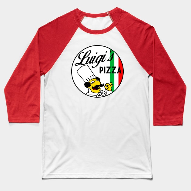 Italian Pizza logo Baseball T-Shirt by buby87